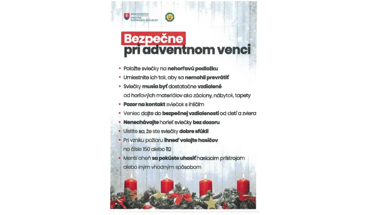 Bezpečne pri adventnom venci